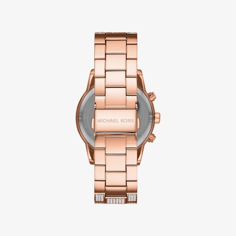 Michael Kors Whitney Crystal Glitz Gold Stainless 44mm Watch - MK6729 - NWT - Picture 3 of 9